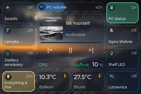 TouchDeck Calm animations with touch ripples and expanding cards
